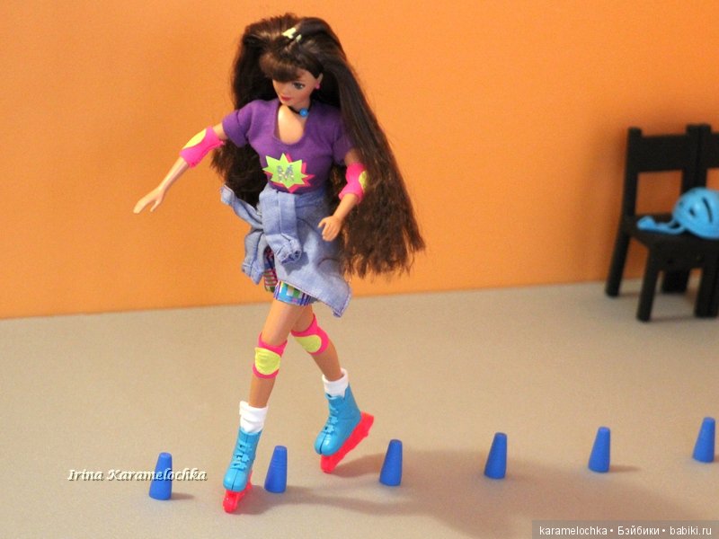 Фристайл-слалом на роликовых коньках