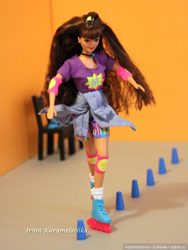 Фристайл-слалом на роликовых коньках