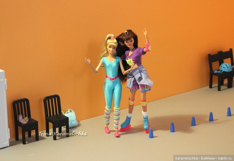 Фристайл-слалом на роликовых коньках