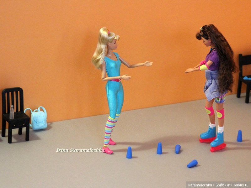 Фристайл-слалом на роликовых коньках