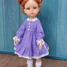 Платье "Клаудия" для кукол Паола Рейна 32 см, цвет фиолетовый