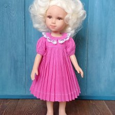 Платье "Батист" для кукол Паола Рейна 32 см, цвет фуксия