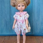 Комбинезон для кукол Паола Рейна 32 см, цвет розовый принт