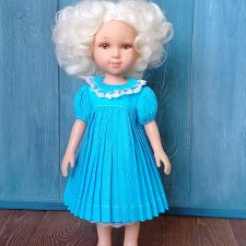 Платье "Батист" для кукол Паола Рейна 32 см, цвет бирюзовый