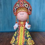 Наряд в русском стиле с кокошником для кукол Мия 30 см, Нинес Д'Онил