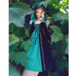 Платье с капюшоном в эльфийском стиле для кукол Барби,  Реинбоу, МХ, Экшен