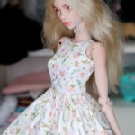 Платье с узором нежных роз для кукол Химера (Chimera doll)