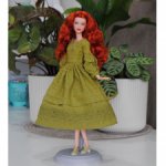 Зеленое платье для кукол Барби