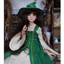 Комплект "Изумрудная ведьма" для Птички Лоры, Иден 30 см и др кукол формата 1/6
