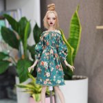 Платье для стройных авторских БЖД кукол формата 1/4🌿 Для Поповых