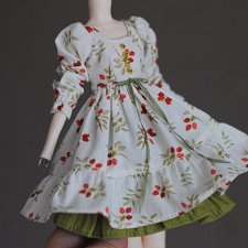 Очаровательное платье с подъюбником для кукол Елены Акимовой Open Dolls ростом 24,5 см ✨🌿