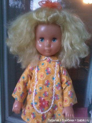 Фланелевое платье на кукле СССР