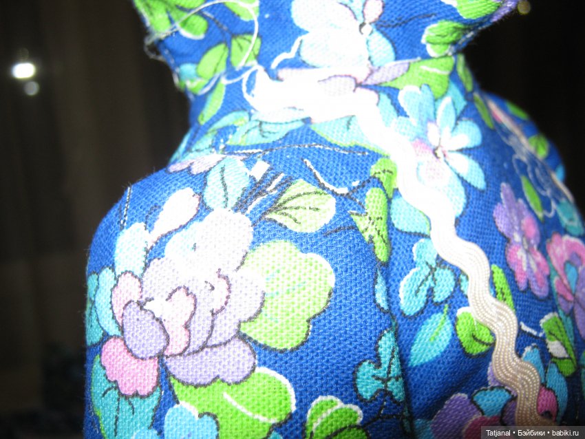 Фланелевое платье на кукле СССР