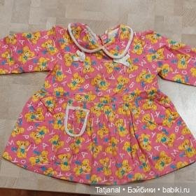 Фланелевое платье на кукле СССР