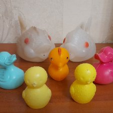 Игрушки СССР Дутыши пластмассовые