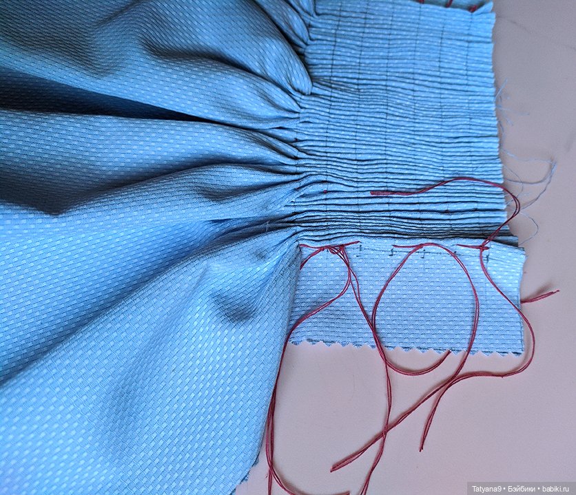 Платье с вышивкой в технике Smoking. Мастер-класс