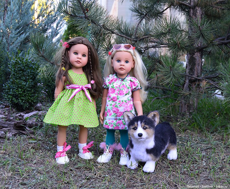 Малыш Корги — Игрушки в смешанной технике (мех и глина): Арт