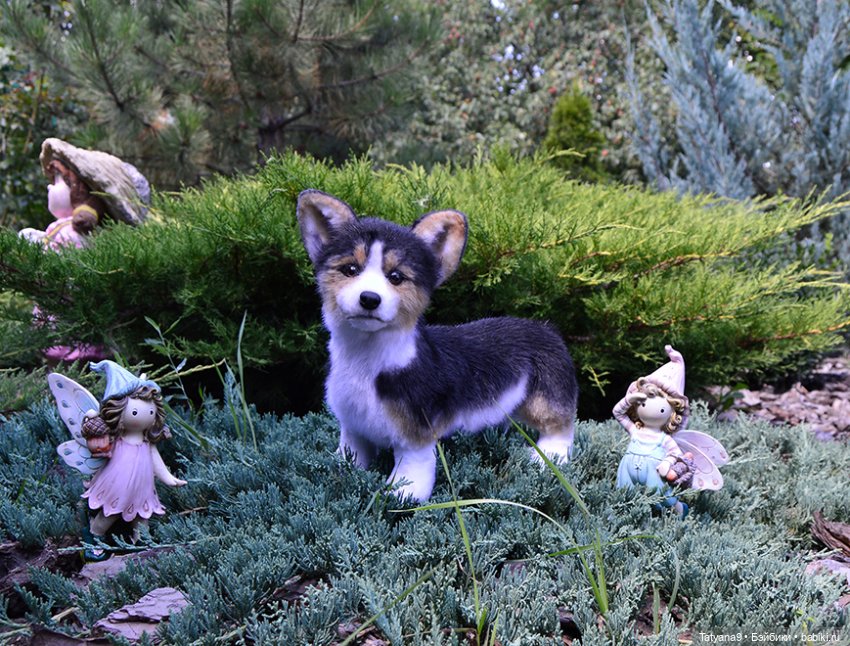 Малыш Корги — Игрушки в смешанной технике (мех и глина): Арт (фото 8)