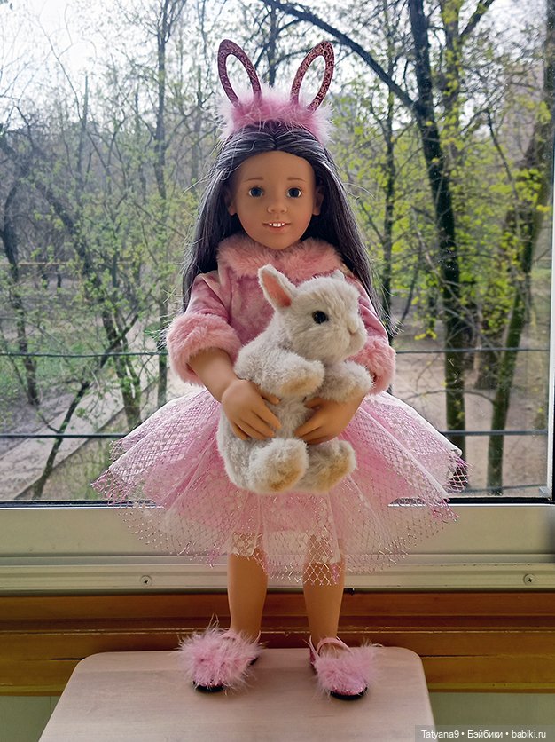 Мои весенние крольчата — Игрушки в смешанной технике (мех и глина): Арт