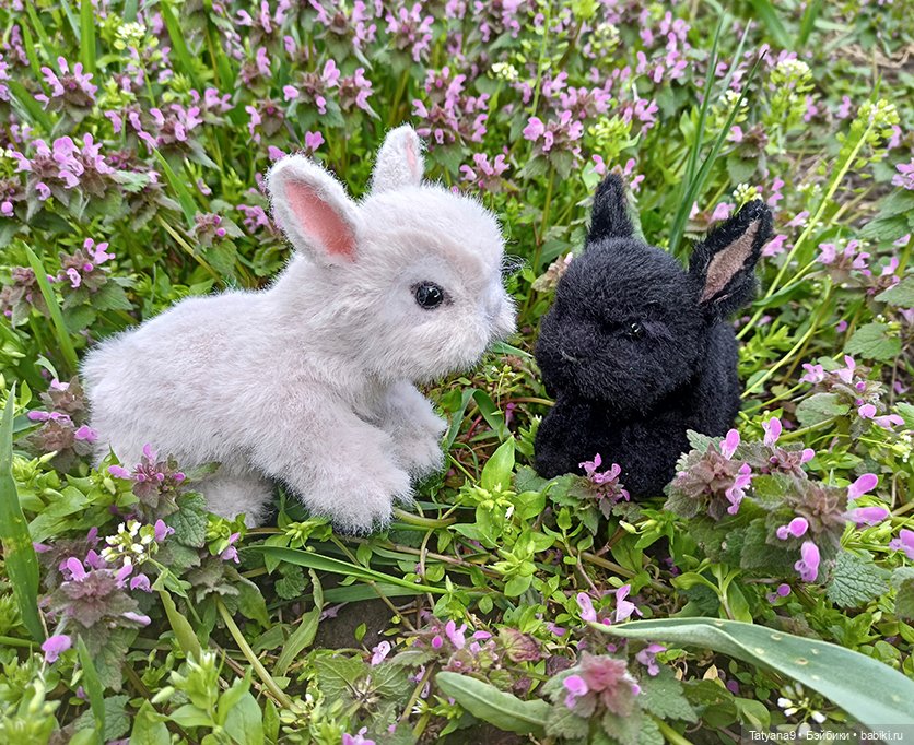 Мои весенние крольчата — Игрушки в смешанной технике (мех и глина): Арт (фото 8)