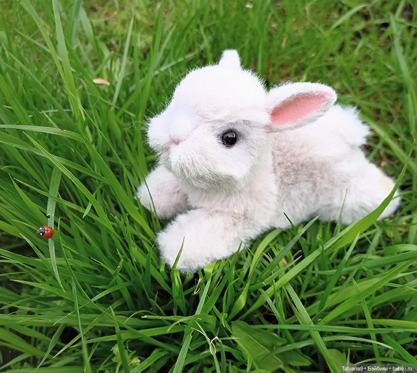 Мои весенние крольчата — Игрушки в смешанной технике (мех и глина): Арт (фото 7)