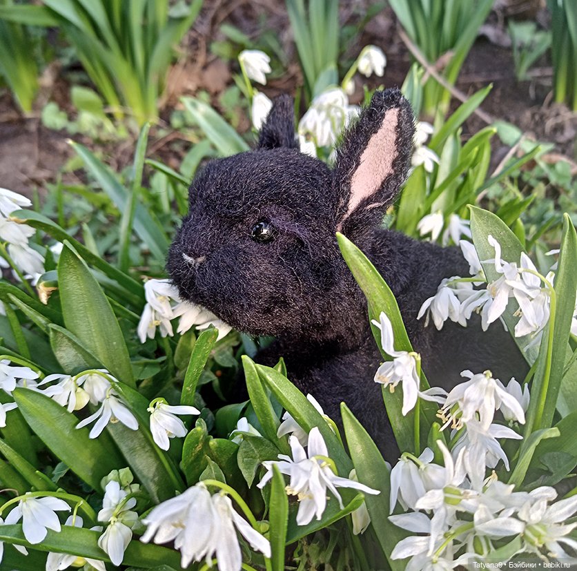 Мои весенние крольчата — Игрушки в смешанной технике (мех и глина): Арт (фото 2)