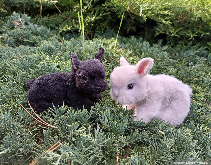 Мои весенние крольчата — Игрушки в смешанной технике (мех и глина): Арт (фото 9)