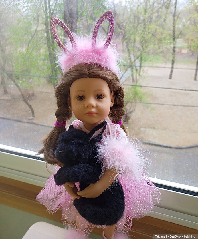 Мои весенние крольчата — Игрушки в смешанной технике (мех и глина): Арт