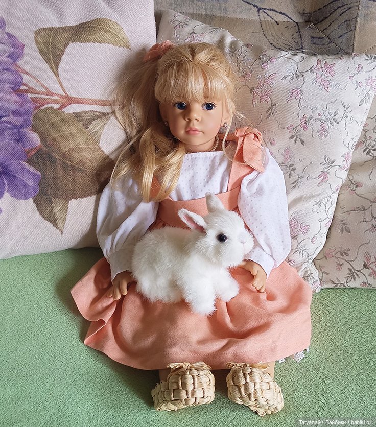 Мои весенние крольчата — Игрушки в смешанной технике (мех и глина): Арт