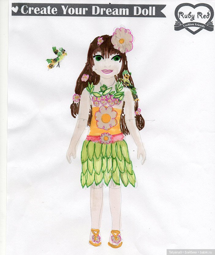 Как рисунок стал куклой. Келли от Ruby Red (фото 2)