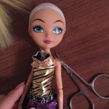 Первый опыт по созданию париков для кукол