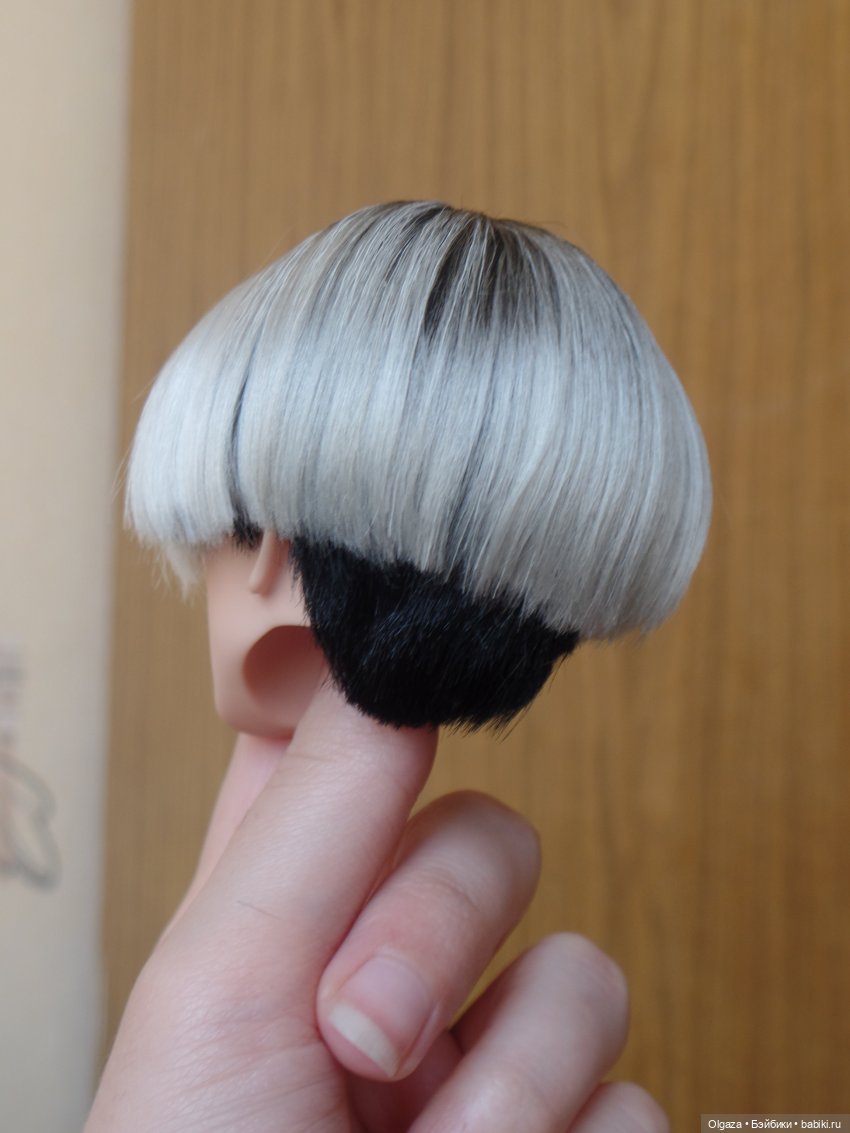 Olgaza — Клеевой парик для кукол из козы (фото 8)