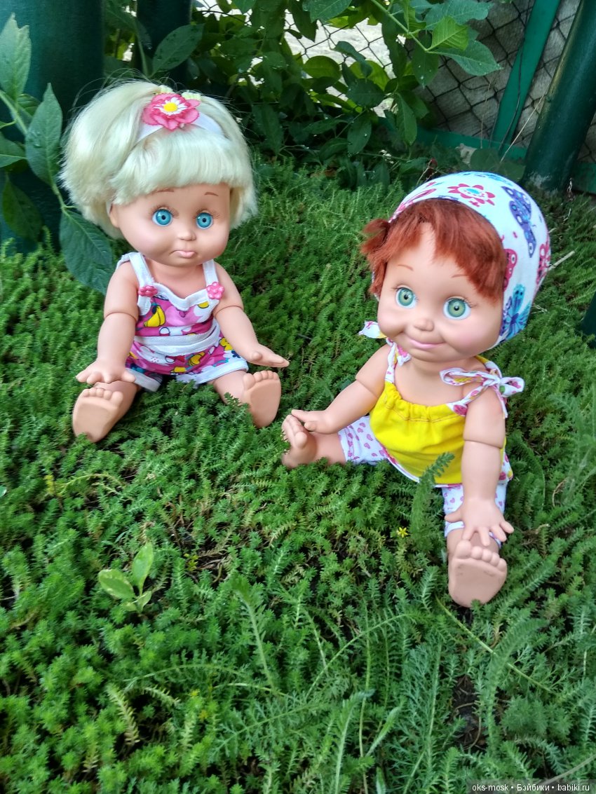 Сара и Шерри на даче — Куклы Galoob Baby Face (Фейсинки): винтаж 90