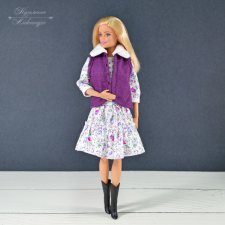 Платье и жилет на Барби
