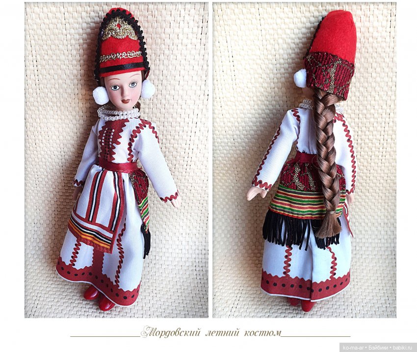 Куклы в народных костюмах №59 Кукла в мордовском летнем костюме