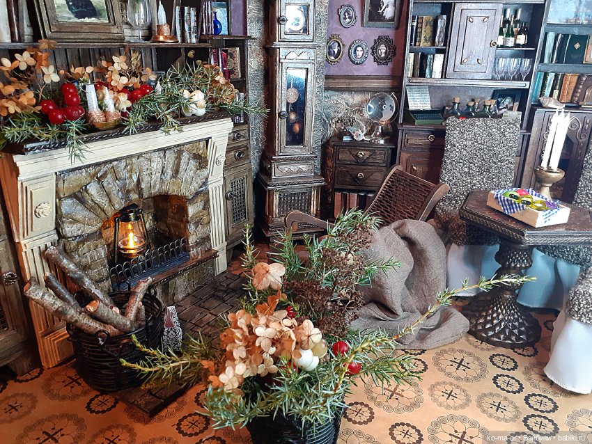 Камин к Рождеству — Румбоксы и кукольные интерьеры: фото