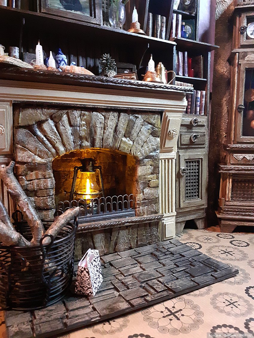 Камин к Рождеству — Румбоксы и кукольные интерьеры: фото