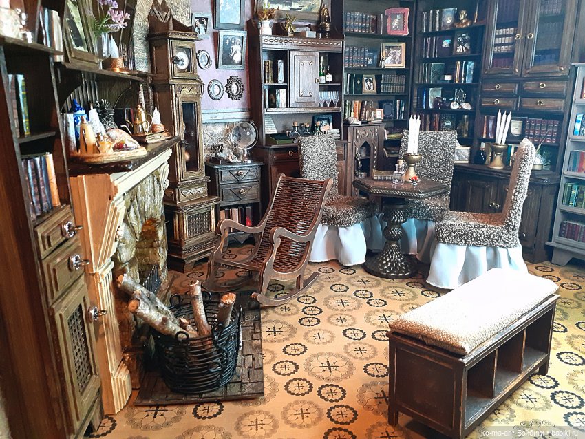 Камин к Рождеству — Румбоксы и кукольные интерьеры: фото