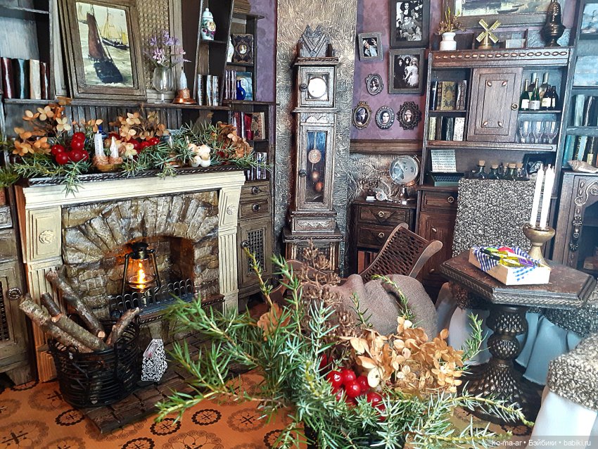 Камин к Рождеству — Румбоксы и кукольные интерьеры: фото