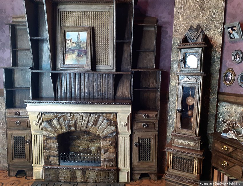 Камин к Рождеству — Румбоксы и кукольные интерьеры: фото