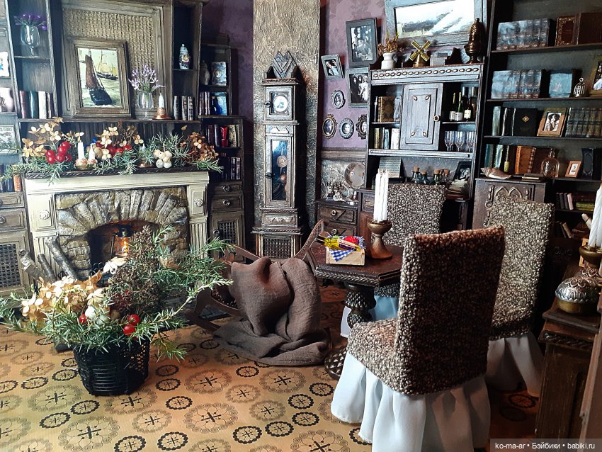 Камин к Рождеству — Румбоксы и кукольные интерьеры: фото