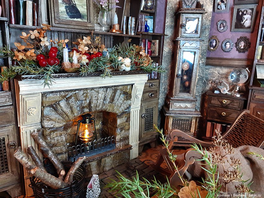 Камин к Рождеству — Румбоксы и кукольные интерьеры: фото