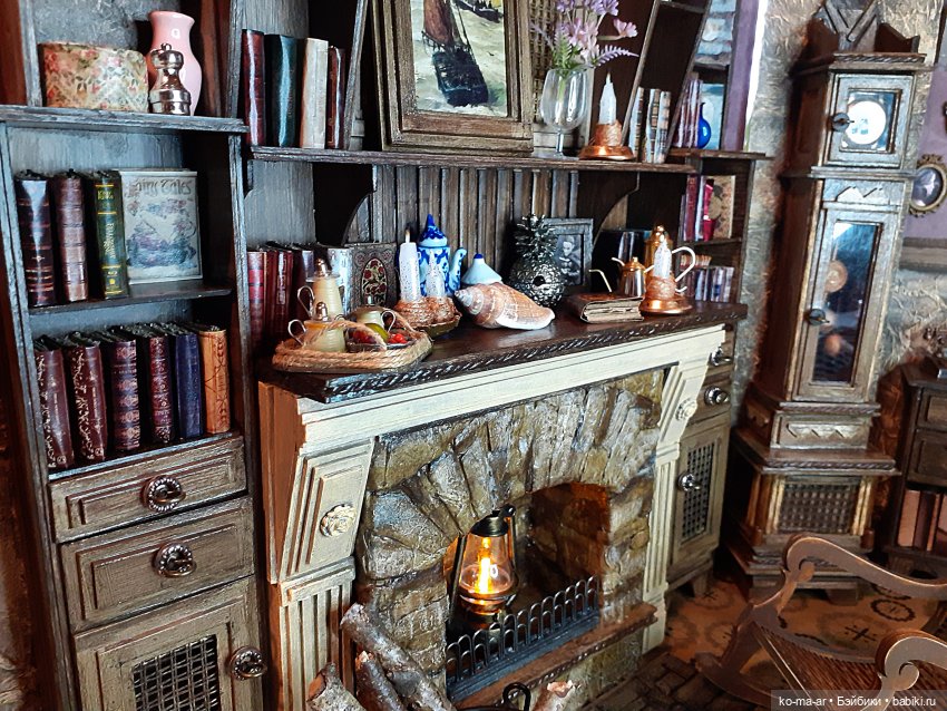Камин к Рождеству — Румбоксы и кукольные интерьеры: фото