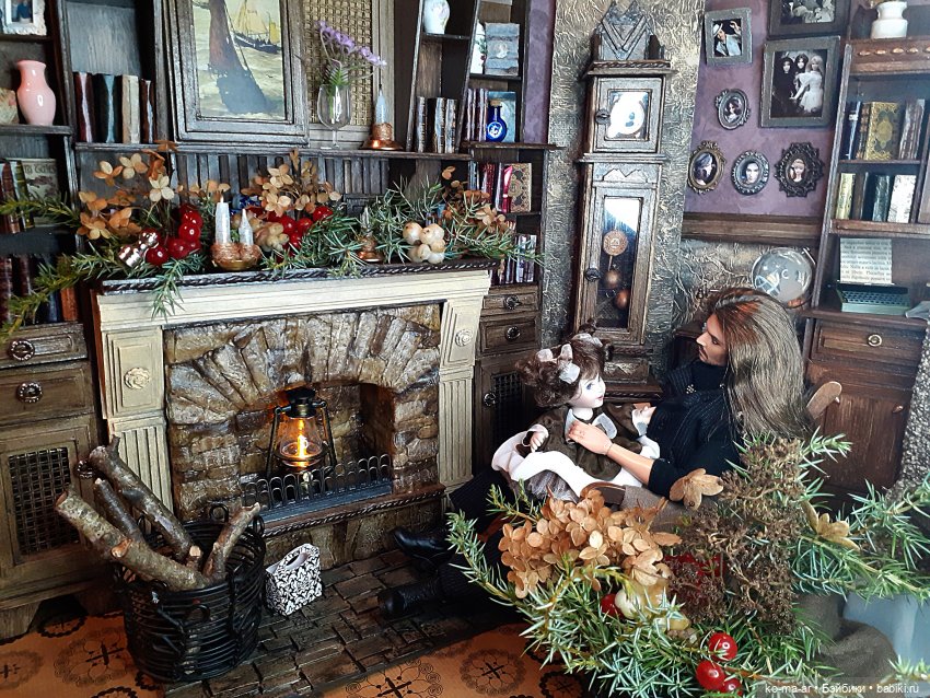 Камин к Рождеству — Румбоксы и кукольные интерьеры: фото