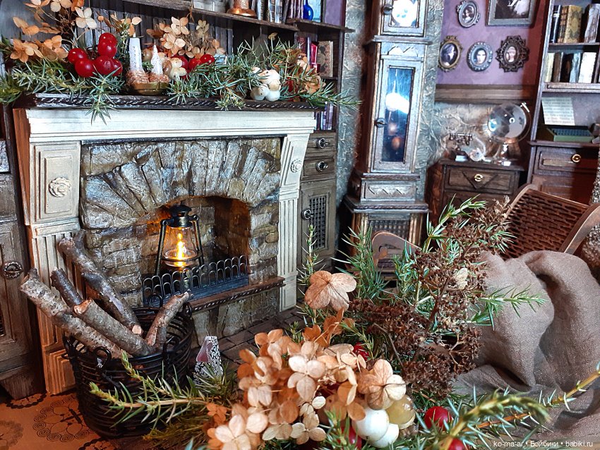 Камин к Рождеству — Румбоксы и кукольные интерьеры: фото