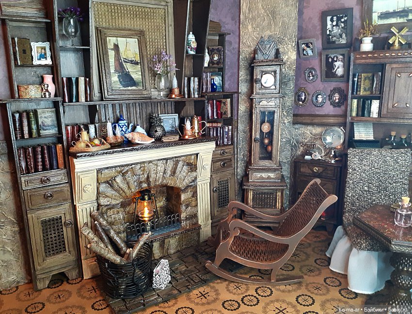 Камин к Рождеству — Румбоксы и кукольные интерьеры: фото