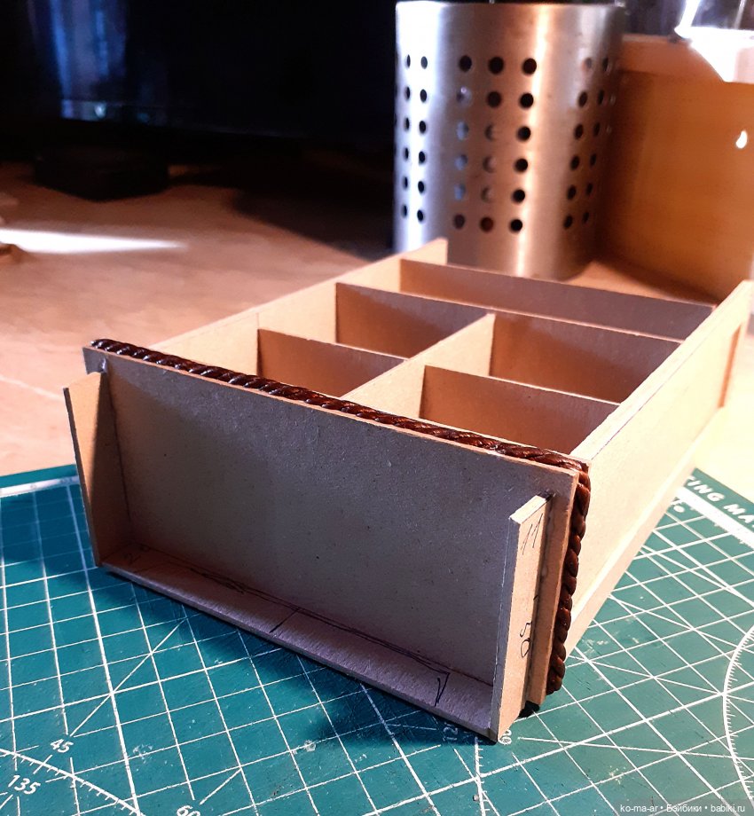 Копилка. Мастер-класс. Делаем комод из переплетного картона