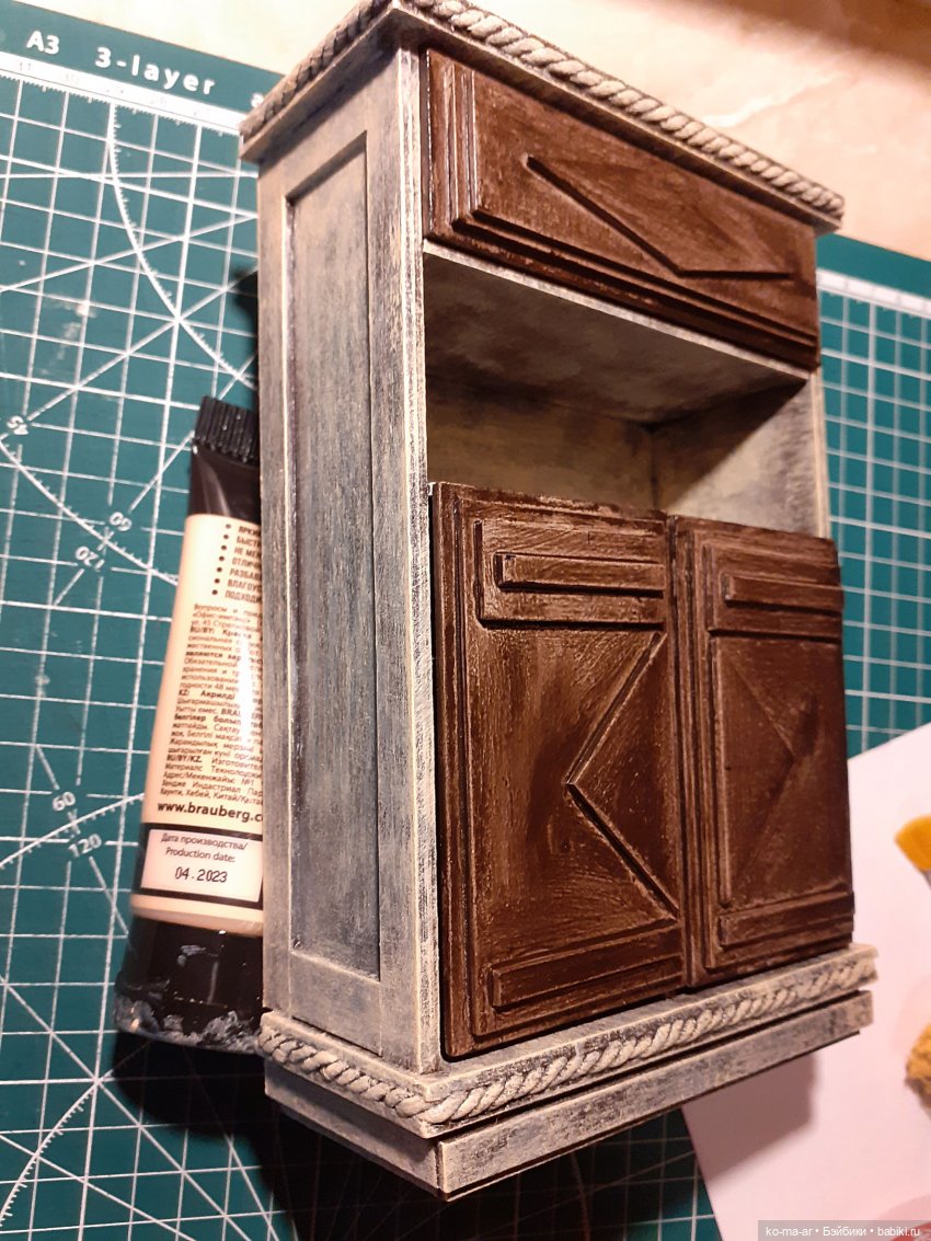 Копилка. Мастер-класс. Делаем комод из переплетного картона