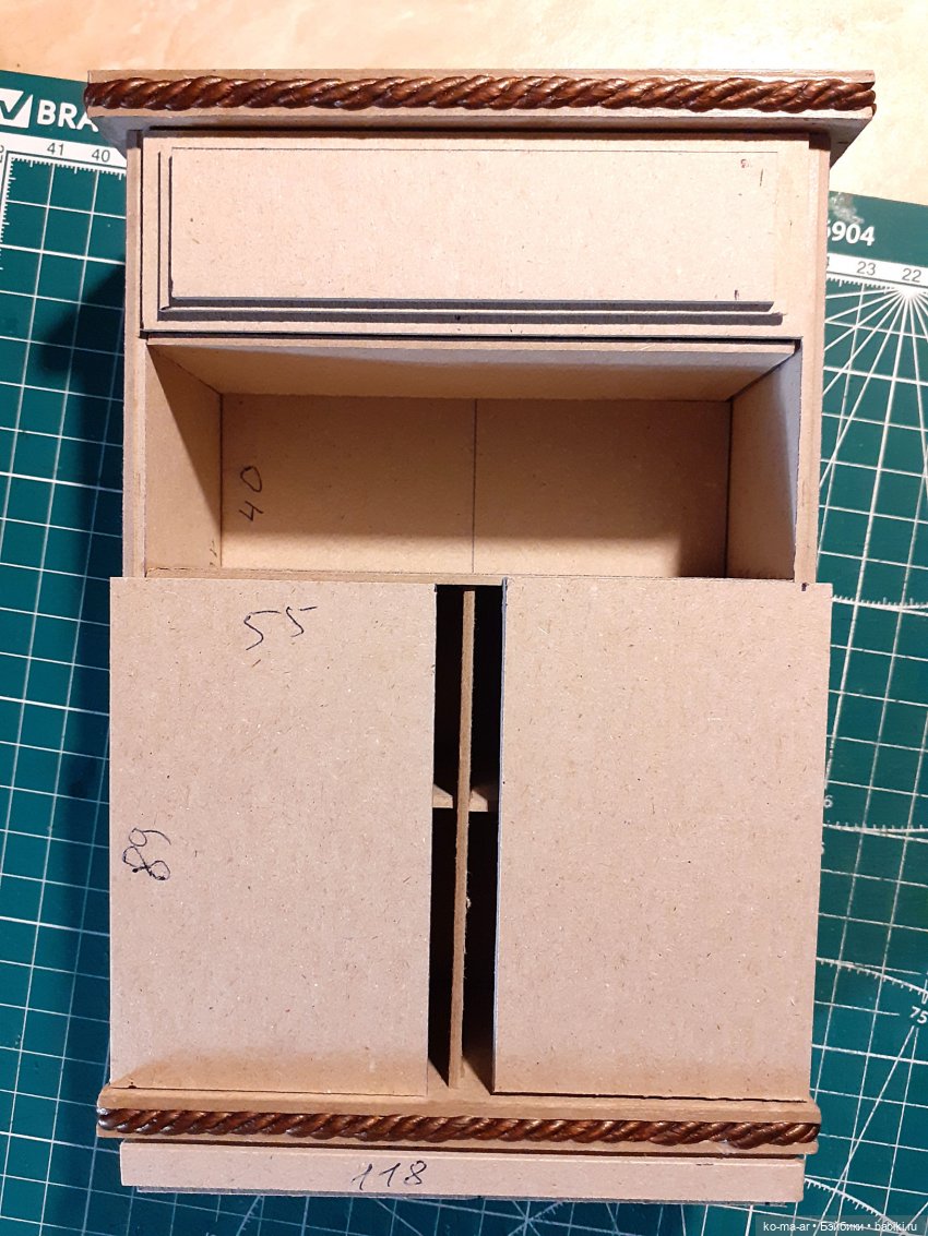Копилка. Мастер-класс. Делаем комод из переплетного картона