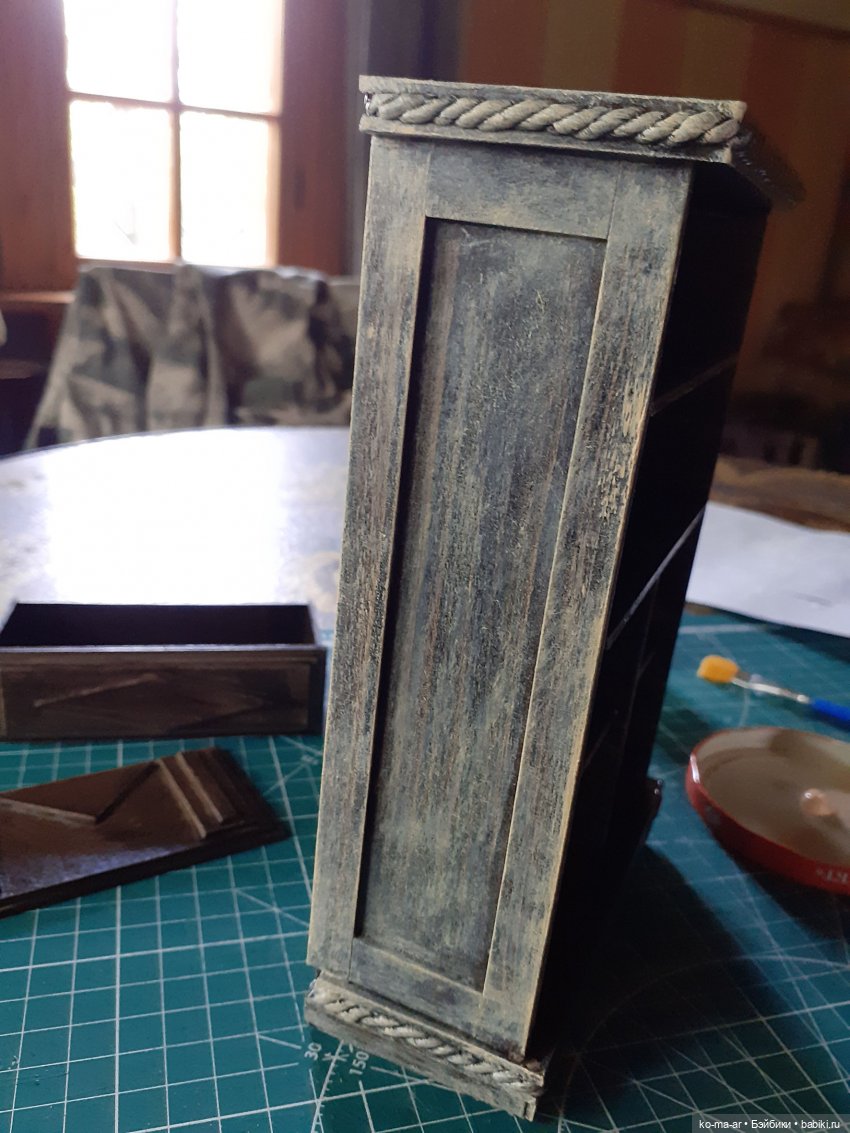 Копилка. Мастер-класс. Делаем комод из переплетного картона